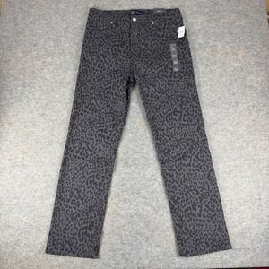 Gap High Rise '90s Slim Straight Leopard Print Jeans Womens 31 12